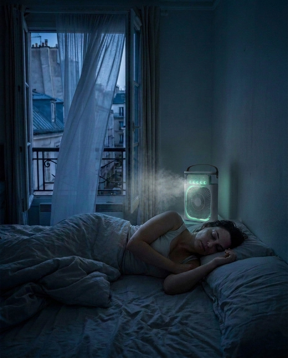 La chambre fraîche, la nuit, avec le Brisenuit