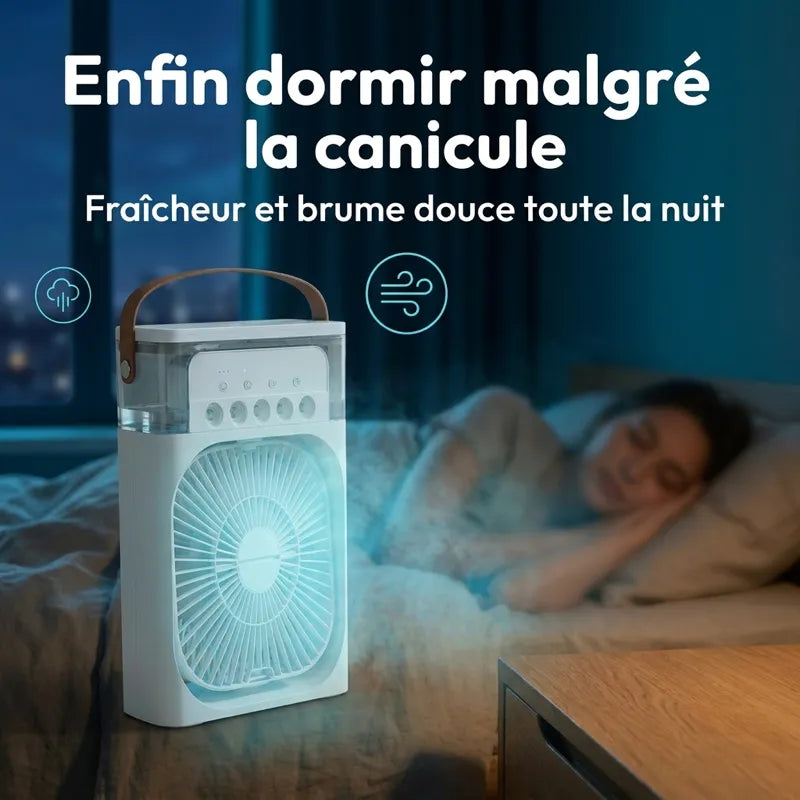 Rafraîchisseur nomade USB Brisenuit pour dormir au frais sans clim